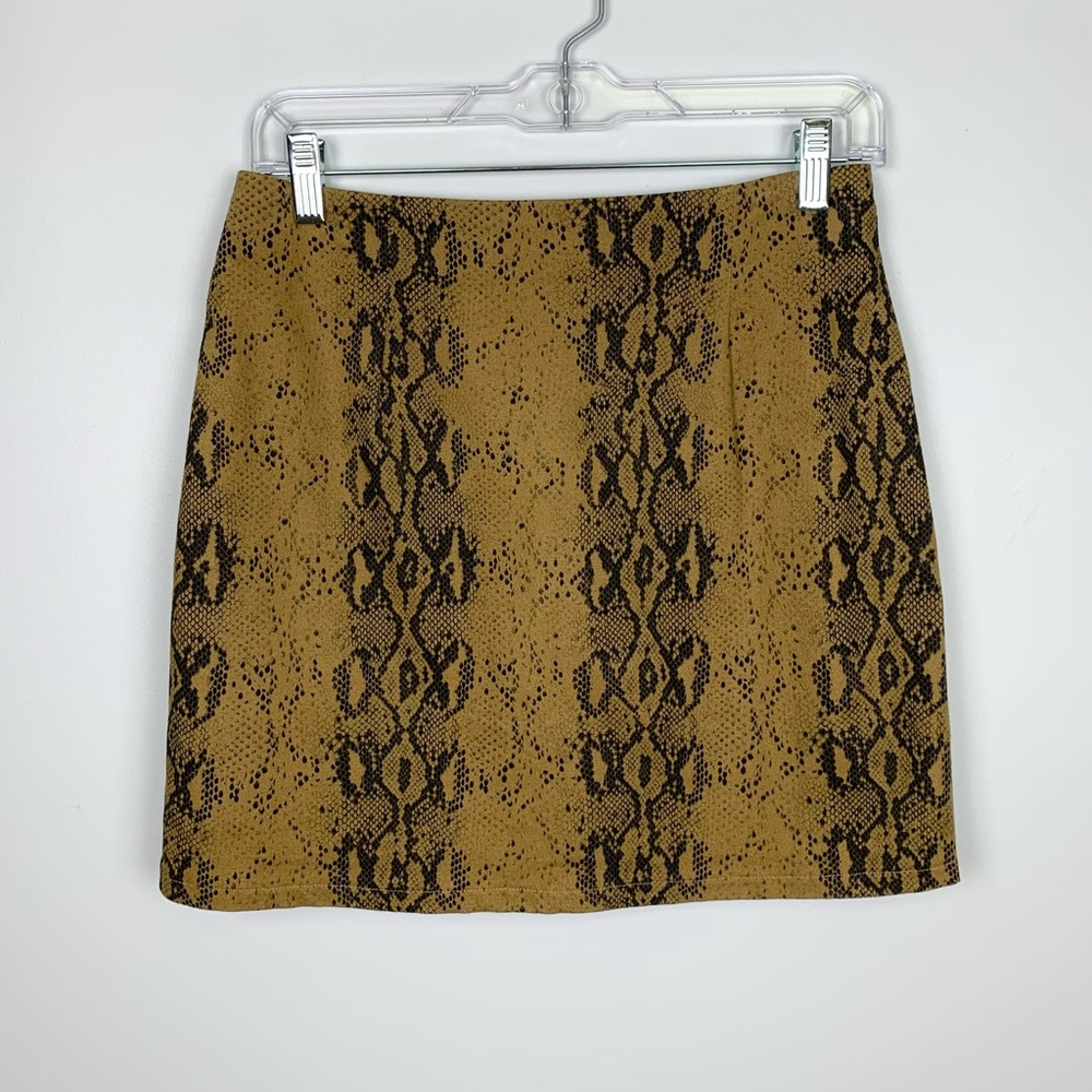 She + Sky Snakeskin Python High Waist Mini Skirt